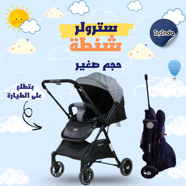 سترولر بورباي dm0100 شنطة قابلة للصعود على الطائرة (حجم صغير) لون رمادي